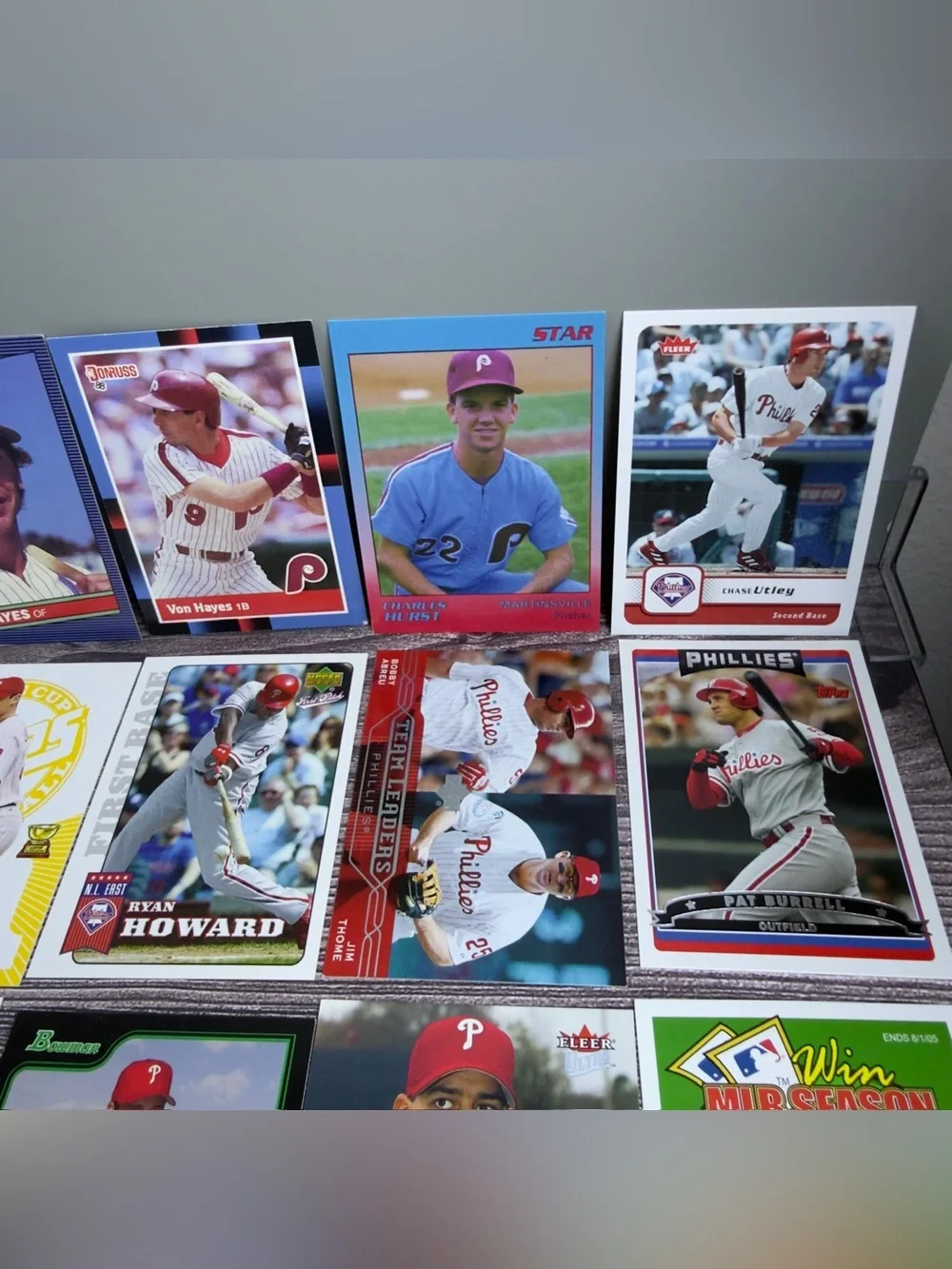 Philadelphia Phillies Card Lot 18x Ryan Howard Utley Burrell +